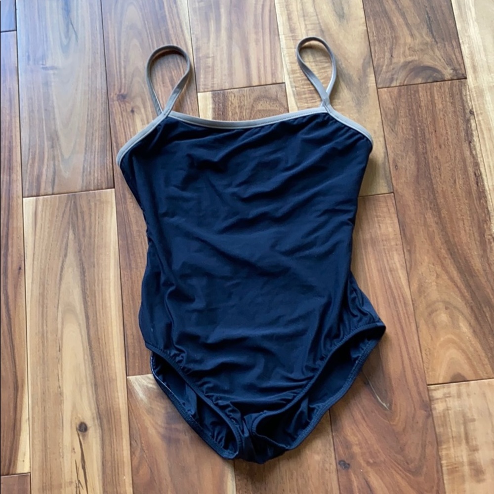 Black with Tan Trim one piece